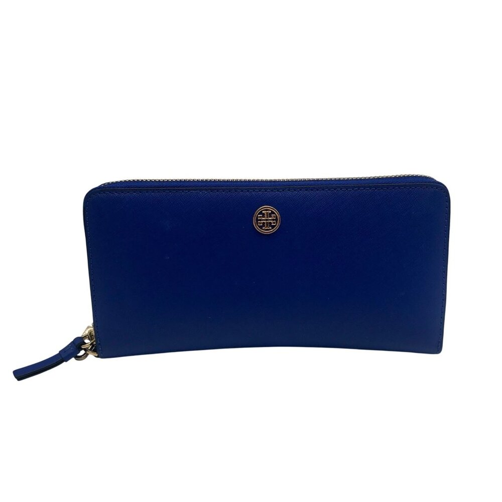 Tory Burch Royal Blue Robinson Continental Wallet - Picture 1 of 10